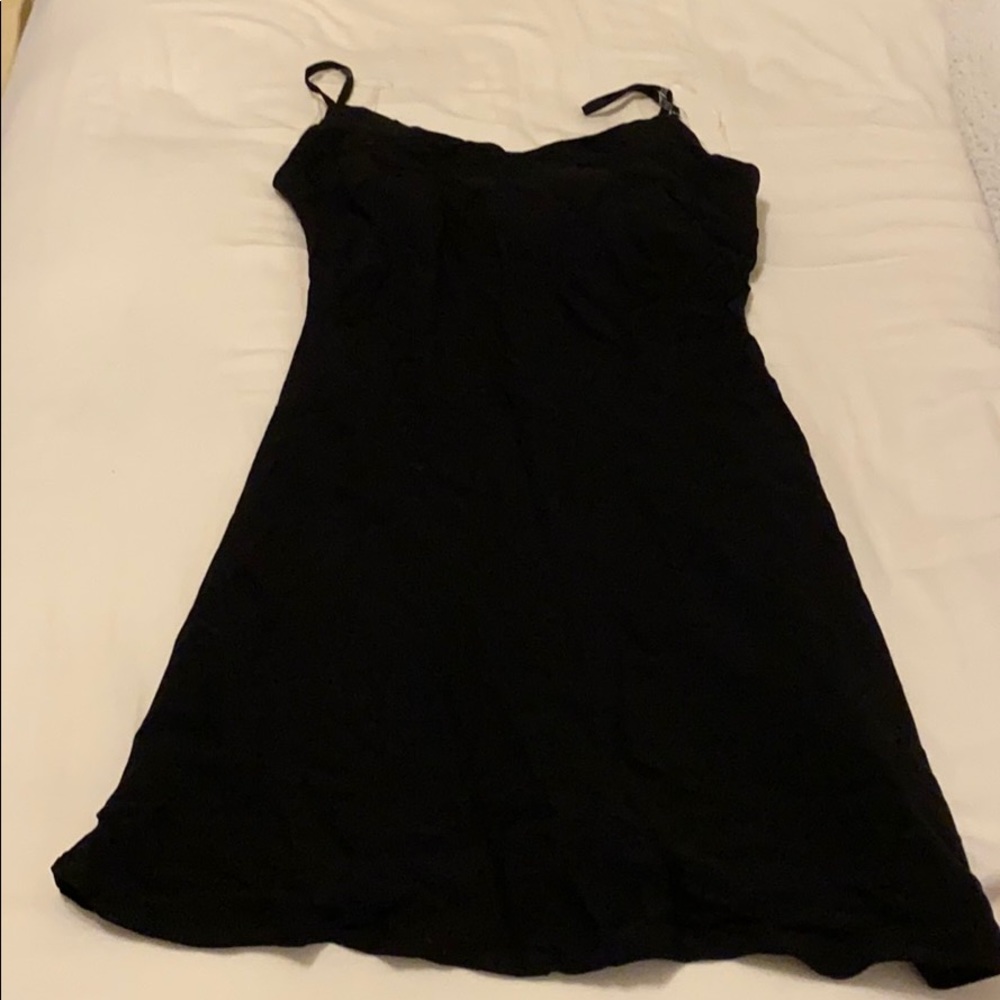Black slip dress